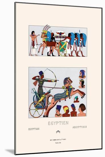 Egyptian Military Hairstyles and Costumes-Racinet-Mounted Art Print