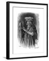 Egyptian Music Girl with Tamborine, 1887-E. Ronat-Framed Giclee Print