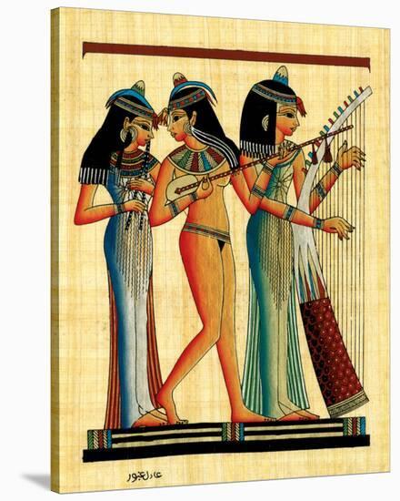 Egyptian Musicians-null-Stretched Canvas