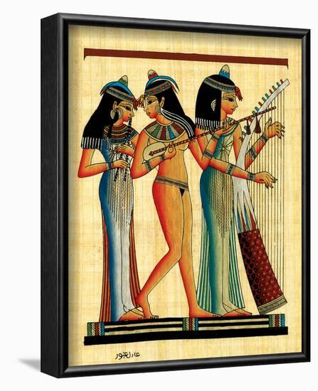 Egyptian Musicians-null-Framed Art Print