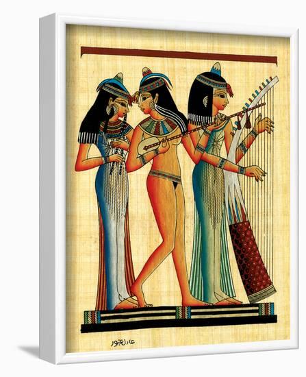 Egyptian Musicians-null-Framed Art Print