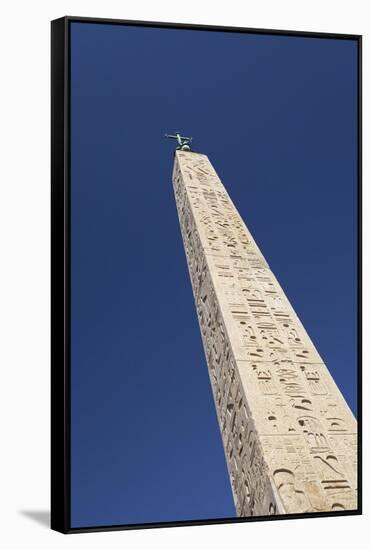 Egyptian Obelisk at Piazza Del Popolo, Rome, Italy-null-Framed Stretched Canvas