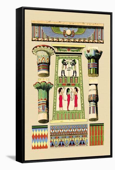 Egyptian Ornamental Architecture-J. Gardner Wilkinson-Framed Stretched Canvas