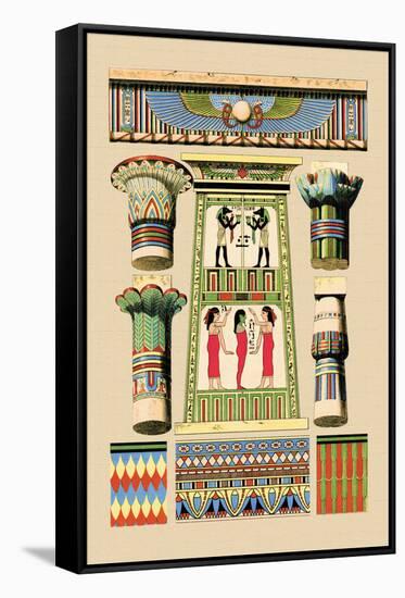 Egyptian Ornamental Architecture-J. Gardner Wilkinson-Framed Stretched Canvas