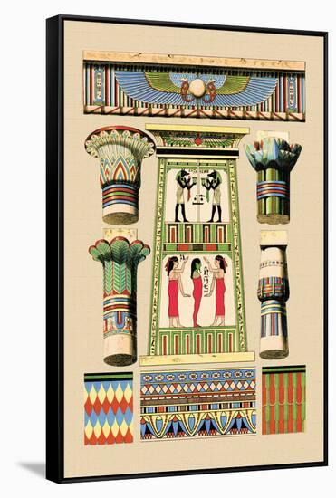 Egyptian Ornamental Architecture-J. Gardner Wilkinson-Framed Stretched Canvas