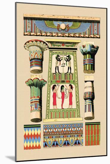 Egyptian Ornamental Architecture-J. Gardner Wilkinson-Mounted Art Print