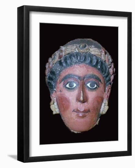 Egyptian painted funerary mask, 2nd century BC. Artist: Unknown-Unknown-Framed Giclee Print