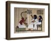 Egyptian Papyrus Depicting Husband and Wife at Blind Harpist Performance-null-Framed Giclee Print