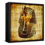 Egyptian Papyrus With Pharaoh-Maugli-l-Framed Stretched Canvas