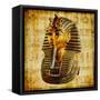 Egyptian Papyrus With Pharaoh-Maugli-l-Framed Stretched Canvas