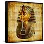 Egyptian Papyrus With Pharaoh-Maugli-l-Framed Stretched Canvas