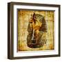 Egyptian Papyrus With Pharaoh-Maugli-l-Framed Art Print