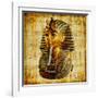 Egyptian Papyrus With Pharaoh-Maugli-l-Framed Art Print
