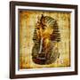 Egyptian Papyrus With Pharaoh-Maugli-l-Framed Art Print