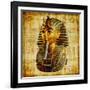 Egyptian Papyrus With Pharaoh-Maugli-l-Framed Art Print