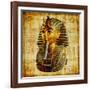 Egyptian Papyrus With Pharaoh-Maugli-l-Framed Art Print