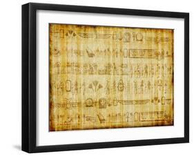 Egyptian Parchment With Hieroglyphics-Maugli-l-Framed Art Print