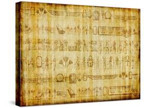 Egyptian Parchment With Hieroglyphics-Maugli-l-Stretched Canvas
