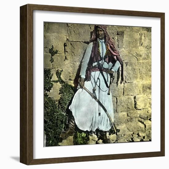 Egyptian Police Officer in Cairo (Egypt)-Leon, Levy et Fils-Framed Photographic Print