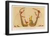 Egyptian Priests Playing the Harp-null-Framed Art Print