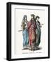 Egyptian Queen and Female Attendants, Mid 19th Century-null-Framed Giclee Print