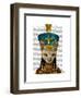 Egyptian Queen Cat-Fab Funky-Framed Art Print