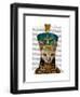 Egyptian Queen Cat-Fab Funky-Framed Art Print