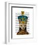 Egyptian Queen Cat-Fab Funky-Framed Art Print