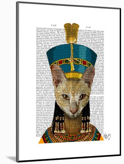 Egyptian Queen Cat-Fab Funky-Mounted Art Print