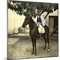 Egyptian Racer on Horseback in Cairo (Egypt)-Leon, Levy et Fils-Mounted Photographic Print