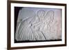 Egyptian relief of scribes. Artist: Unknown-Unknown-Framed Giclee Print
