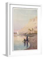 Egyptian River Scene-R Talbot Kelly-Framed Art Print