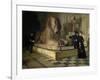 Egyptian Room of Louvre and Great Sphinx, by Guillaume Larue (1851-1935)-null-Framed Giclee Print