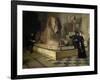 Egyptian Room of Louvre and Great Sphinx, by Guillaume Larue (1851-1935)-null-Framed Giclee Print