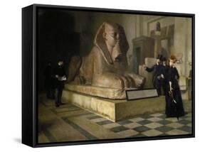 Egyptian Room of Louvre and Great Sphinx, by Guillaume Larue (1851-1935)-null-Framed Stretched Canvas