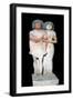 Egyptian sculpture of a man and his wife. Artist: Unknown-Unknown-Framed Giclee Print