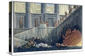 Egyptian Set Design for Act II, Scene XXviii of the Opera "The Magic Flute"-Karl Friedrich Schinkel-Stretched Canvas