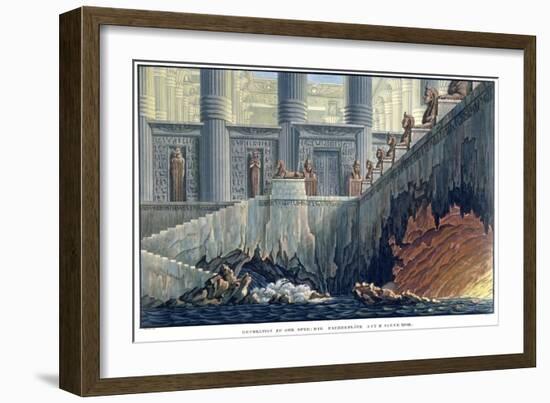 Egyptian Set Design for Act II, Scene XXviii of the Opera "The Magic Flute"-Karl Friedrich Schinkel-Framed Giclee Print