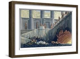 Egyptian Set Design for Act II, Scene XXviii of the Opera "The Magic Flute"-Karl Friedrich Schinkel-Framed Giclee Print