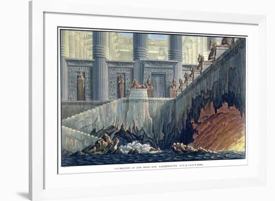 Egyptian Set Design for Act II, Scene XXviii of the Opera "The Magic Flute"-Karl Friedrich Schinkel-Framed Giclee Print