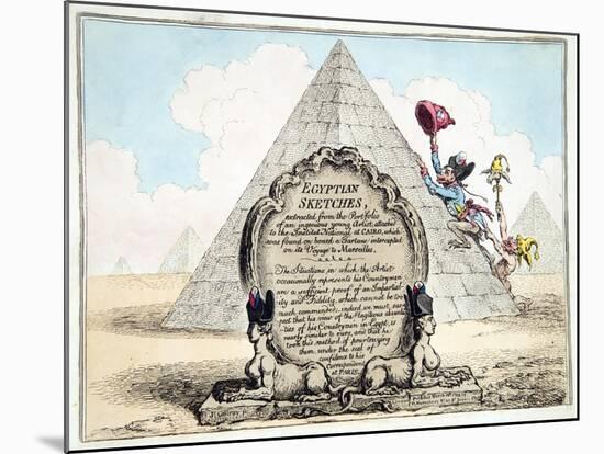 Egyptian Sketches, Published Hannah Humphrey in 1799-James Gillray-Mounted Giclee Print