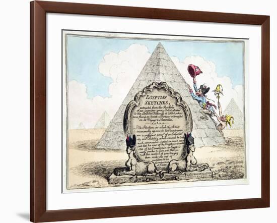 Egyptian Sketches, Published Hannah Humphrey in 1799-James Gillray-Framed Giclee Print