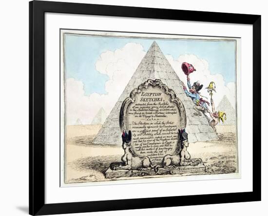 Egyptian Sketches, Published Hannah Humphrey in 1799-James Gillray-Framed Giclee Print