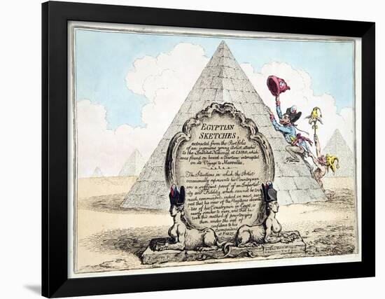 Egyptian Sketches, Published Hannah Humphrey in 1799-James Gillray-Framed Giclee Print