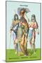 Egyptian Staff Bearers, Egyptian King-Richard Brown-Mounted Art Print