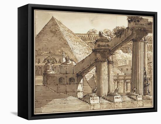 Egyptian Stage Design, 1800-10-Pietro Gonzaga-Framed Stretched Canvas