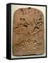 Egyptian Stela with Amun in Various Forms-null-Framed Stretched Canvas