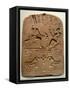 Egyptian Stela with Amun in Various Forms-null-Framed Stretched Canvas