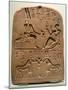 Egyptian Stela with Amun in Various Forms-null-Mounted Photographic Print