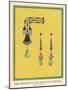 Egyptian-Style Jewellery by Cartier, a Brooch and Earrings-null-Mounted Art Print